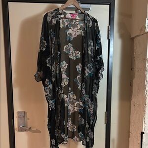 Betsey Johnson Floral Sheer Cover-Up